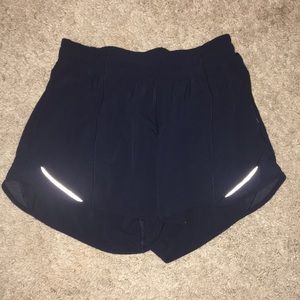 Navy blue Lululemon size 4, 4” shorts